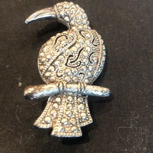 Marcasite bird pin